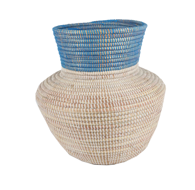 African Woven Flower Vase