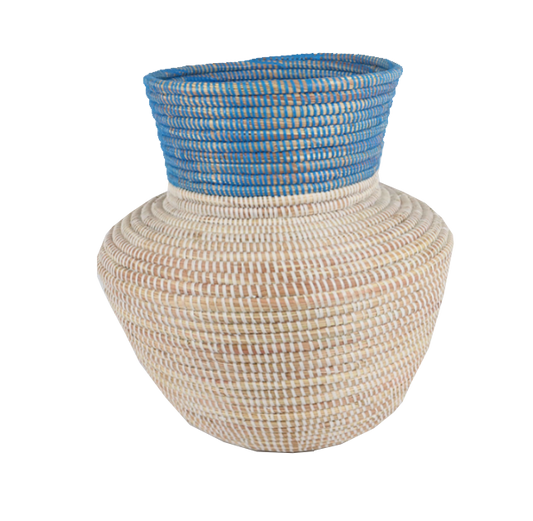 African Woven Flower Vase