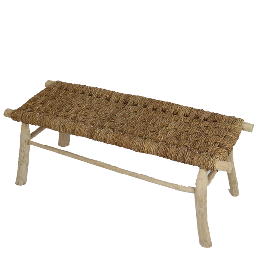 Wood & Banana Rope Bench