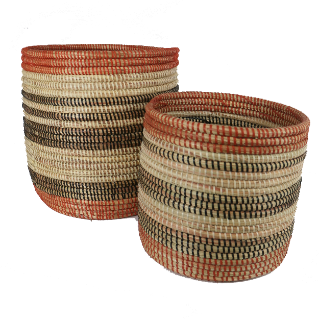 Storage Round Basket Set - Handcrafted Baskets from Malawi 