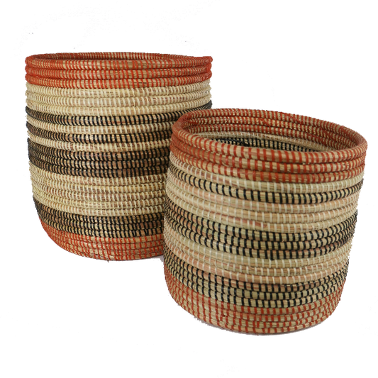 Storage Round Basket Set - Handcrafted Baskets from Malawi 