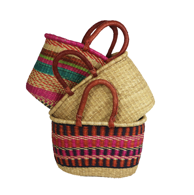 african bolga baskets with handles