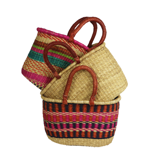 african bolga baskets with handles