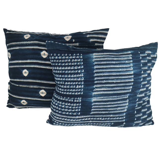 Scatter Cushion Indigo Cloth with Inner, Indlu Afrika