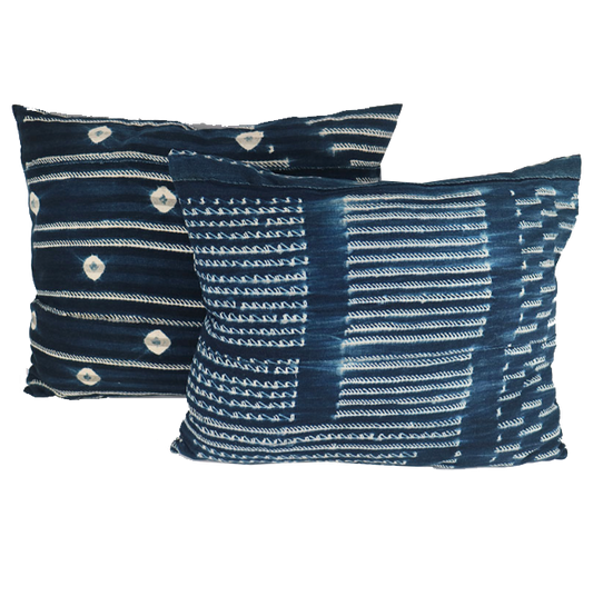 Scatter Cushion Indigo Cloth with Inner, Indlu Afrika