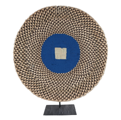 Mbinga Basket Patterned Spike Indigo on Stand