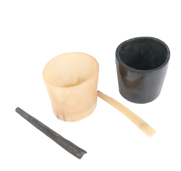 Horn Salt & Pepper Set with Spoons
