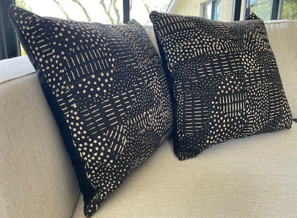 Mud Cloth Black/White Pattern Scatter Cushion