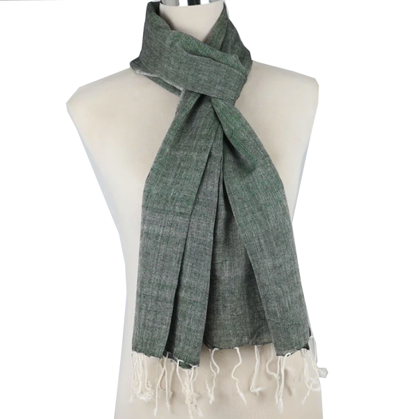 Linen Scarf - Green Colour