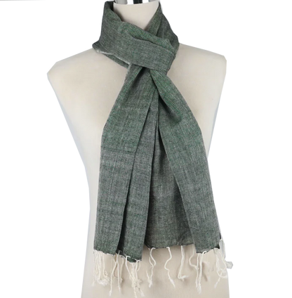 Linen Scarf - Green Colour