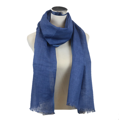 Linen Scarf Navy