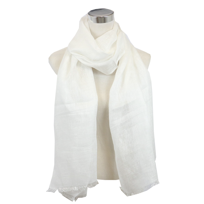 Linen Scarf White