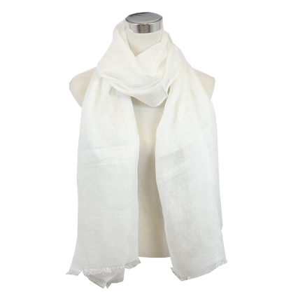 Linen Scarf White