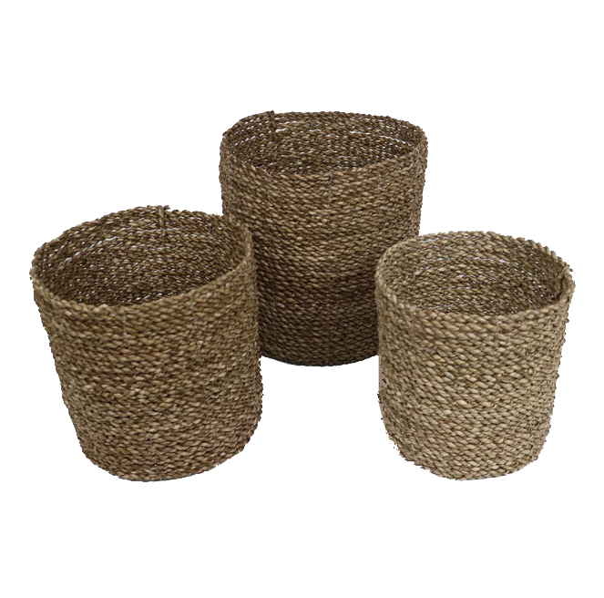 Seagrass woven baskets