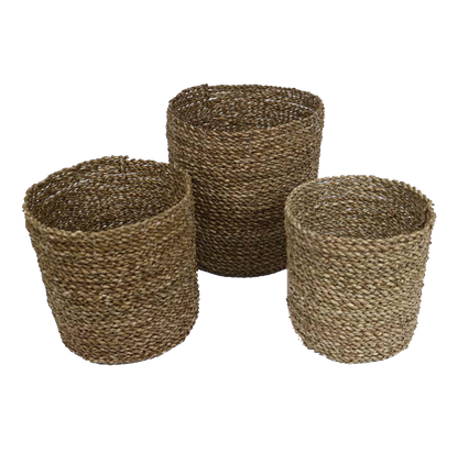 Seagrass woven baskets