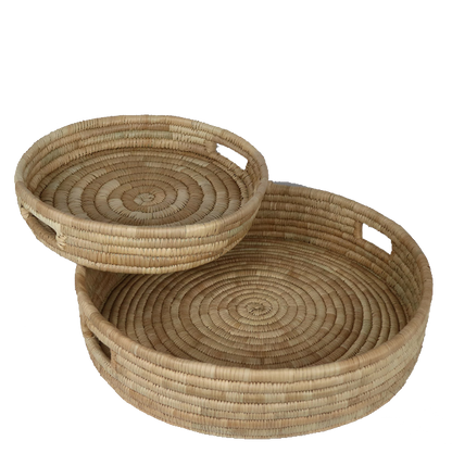 Palm Round Tray Set of 2