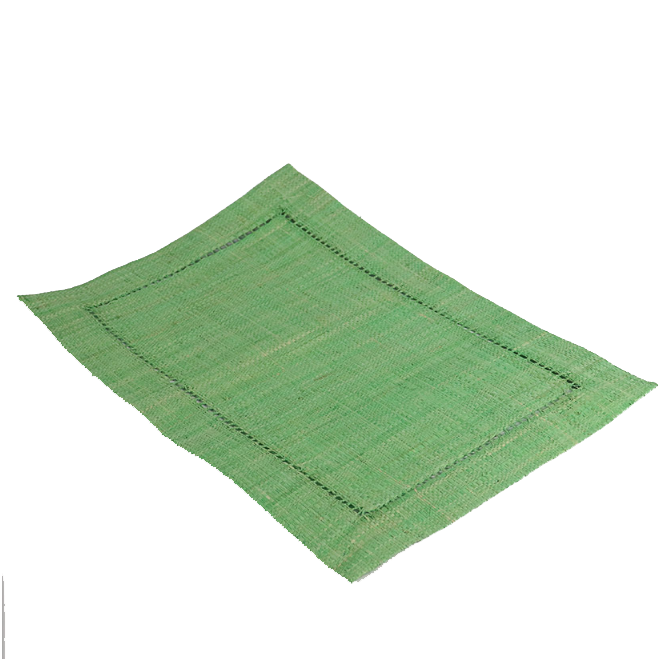 Raffia Rectangular Placemats Green