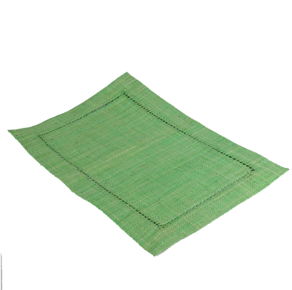 Raffia Rectangular Placemats Green