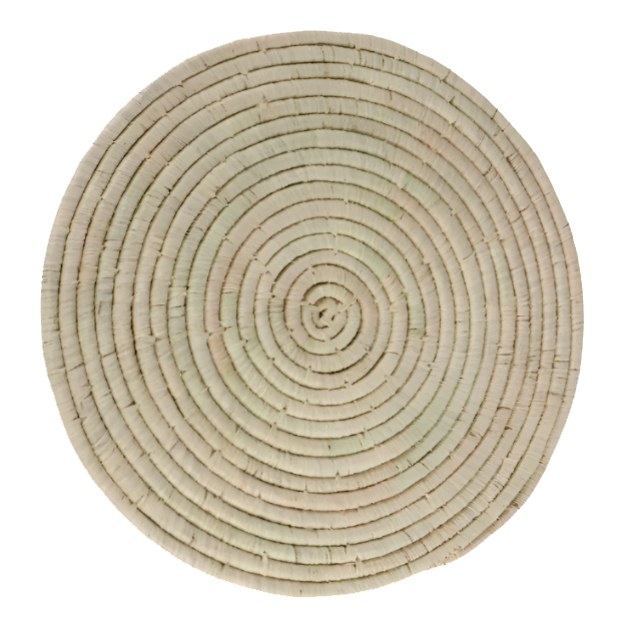 Natural Round Raffia Placemats Set - 6pcs for Elegant Dining