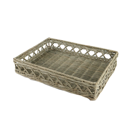 Rattan Rectangular Drinks Tray