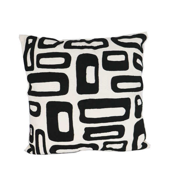 Scatter Cushion Embroidered Geometric Patterns