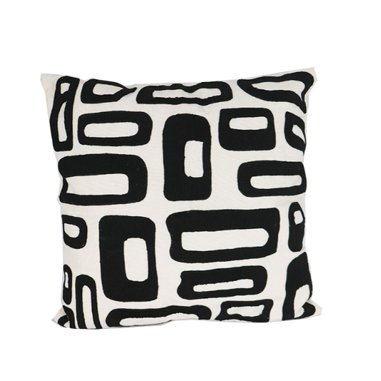 Scatter Cushion Embroidered Geometric Patterns