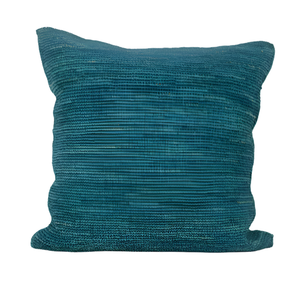 Blue Scatter Scatter Raffia Crochet Cushion - Indlu Afrika