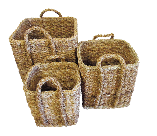 square planter rattan basket