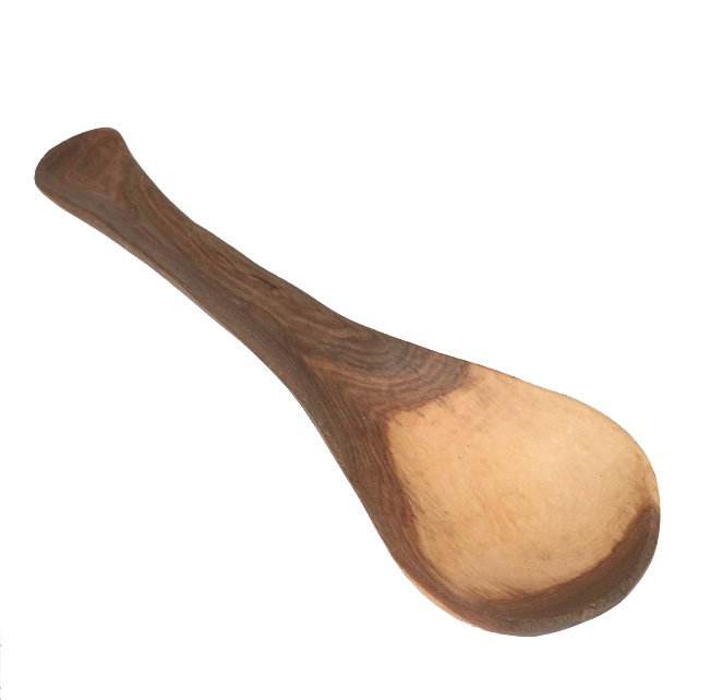 wood serving spoon made from teak wood