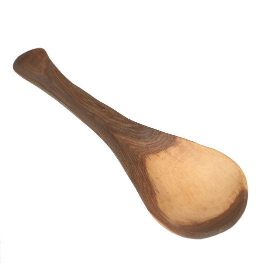 wood serving spoon made from teak wood