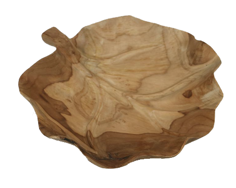 Teak Vine Leaf Bowl