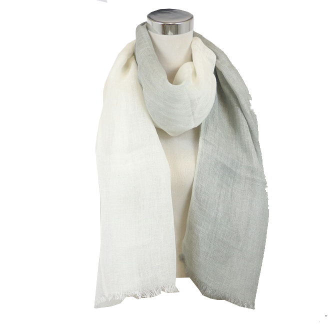 Scarf Linen Ombre White