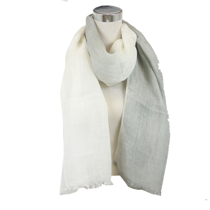 Scarf Linen Ombre White