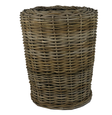 Rattan thick planter with Lined Inner
