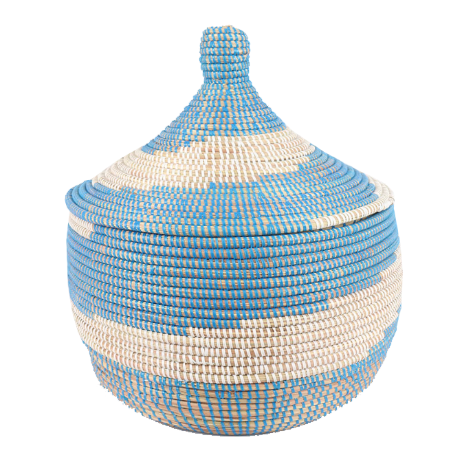 Super Storage Basket with Lid Blue