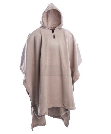 Fleece Poncho with Kangaroo Pocket. Indlu Afrika