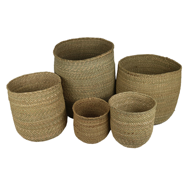 Handwoven large Iringa basket in natural earthy colors, supporting Tanzanian artisans.