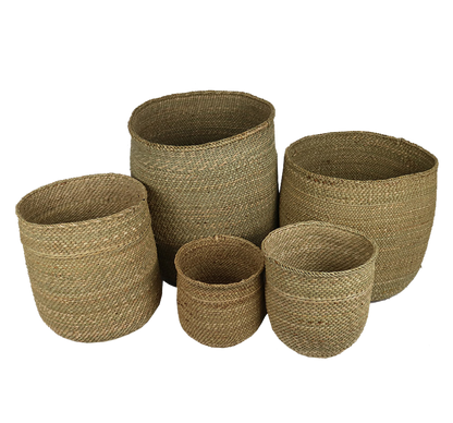 Handwoven large Iringa basket in natural earthy colors, supporting Tanzanian artisans.