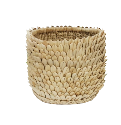 Woven porcupine planter Basket