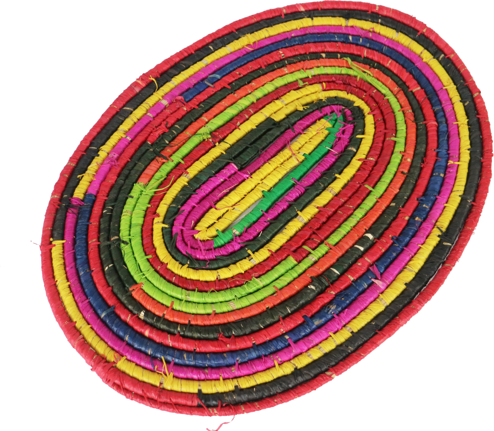 Raffia Placemats Oval Multicolour 