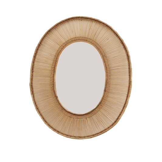 Rattan Mirror - Oval Shape