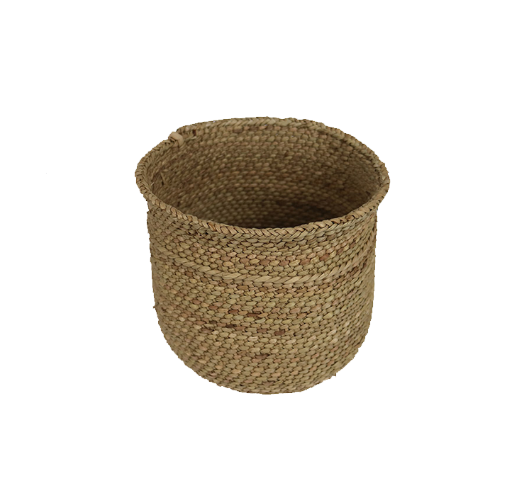 Large Iringa handwoven basket with natural earthy tones.