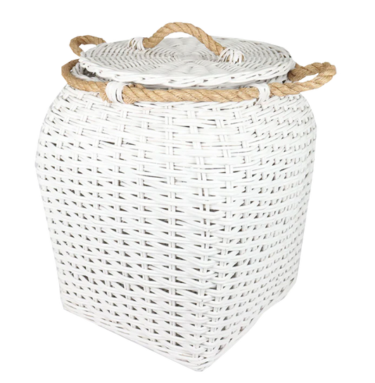 Woven Rattan Laundry Basket 